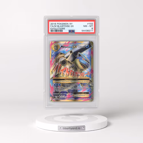 2016 Pokémon XY Evolutions #102 M Blastoise EX - Holo Full Art (PSA 8 NM-MT)