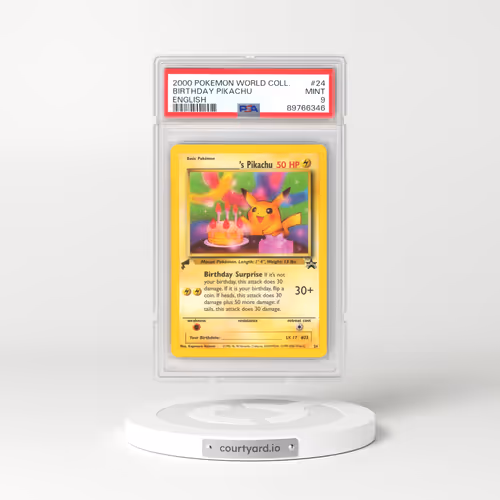 2000 Pokémon Pikachu World #24 Birthday Pikachu (PSA 9 MINT)