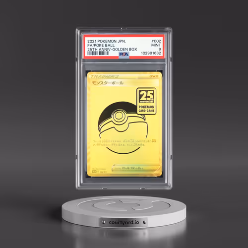 2021 Pokémon Asia 25th Anniversary Promo #002 Poke Ball - Full Art Golden Box (PSA 9 MINT)