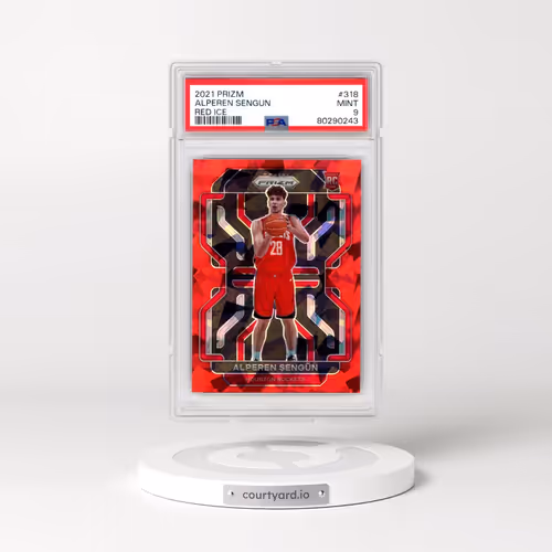 2021 Panini Prizm #318 Alperen Sengun - Red Ice (PSA 9 MINT)