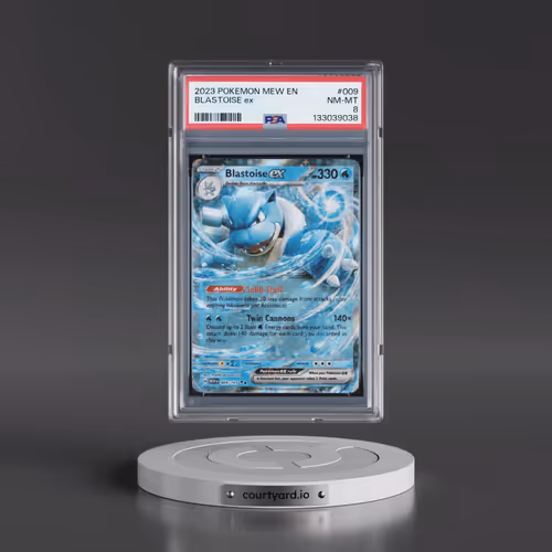 2023 Pokémon Mew EN-151 #009 Blastoise EX - Holo (PSA 8 NM-MT)