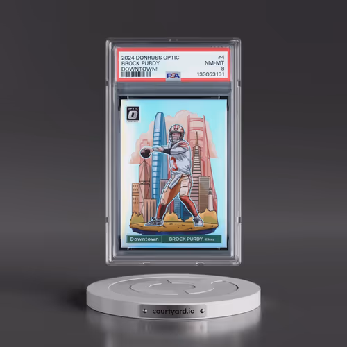 2024 Panini Donruss Optic Downtown! #4 Brock Purdy (PSA 8 NM-MT)