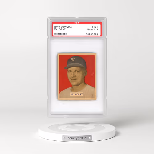 1949 Bowman #229 Ed Lopat (PSA 8 NM-MT)