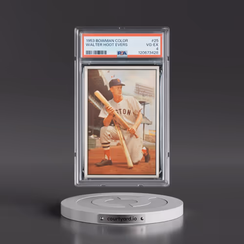 1953 Bowman Color #25 Walter Hoot Evers (PSA 4 VG-EX)