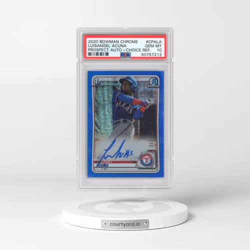 2020 Bowman Chrome Prospect Autographs #CPALA Luisangel Acuna - Choice Refractor (PSA 10 GEM MINT)