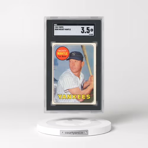 1969 Topps #500 Mickey Mantle - Last Name in Yellow (SGC 3.5 VG+)