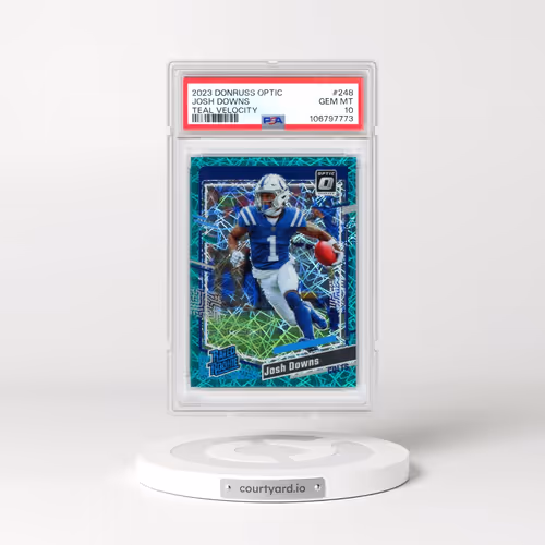 2023 Panini Donruss Optic #248 Josh Downs - Teal Velocity (PSA 10 GEM MINT)