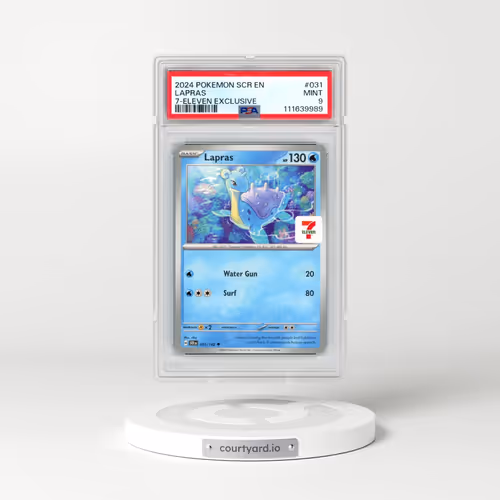 2024 Pokémon Scr EN-Stellar Crown #031 Lapras - 7-Eleven Exclusive (PSA 9 MINT)