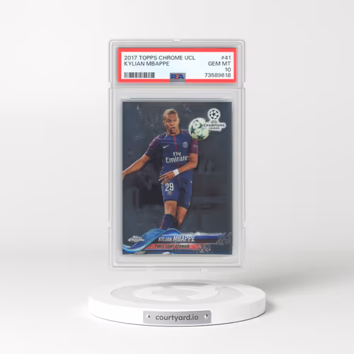 2017 Topps Chrome UEFA Champions League #41 Kylian Mbappe (PSA 10 GEM MINT)