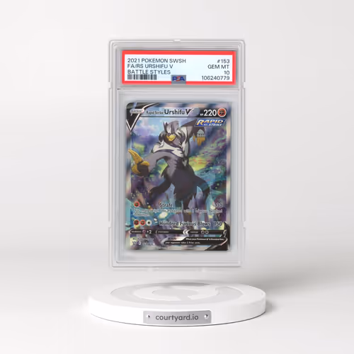 2021 Pokémon Sword & Shield Battle Styles #153 Rapid Strike Urshifu V - Holo Full Art (PSA 10 GEM MI