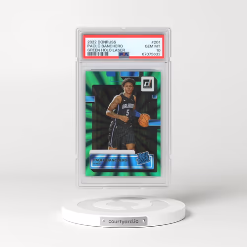 2022 Panini Donruss #201 Paolo Banchero - Green Holo Laser (PSA 10 GEM MINT)