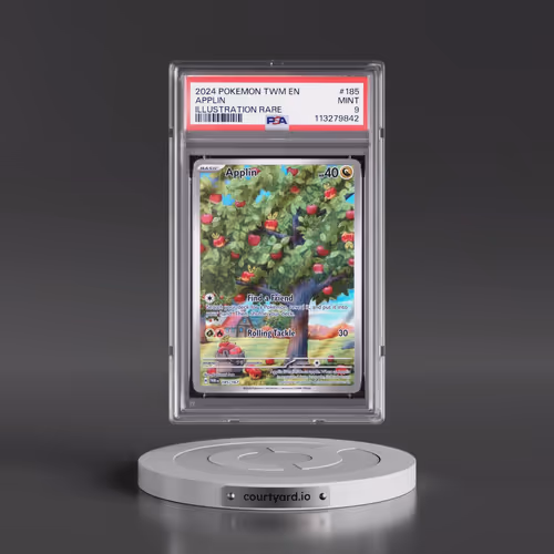 2024 Pokémon Twm EN-Twilight Masquerade #185 Applin - Illustration Rare (PSA 9 MINT)