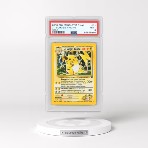 2000 Pokémon Gym Challenge #11 LT. Surge's Raichu - Holo (PSA 9 MINT)