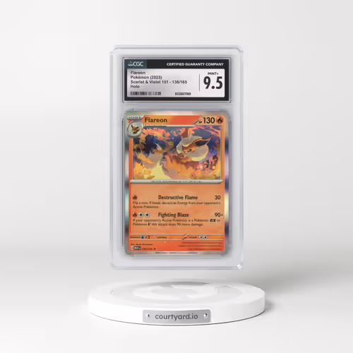 2023 Scarlet & Violet 151 - MEW EN #136/165 Flareon - Holo (CGC 9.5 MINT+)