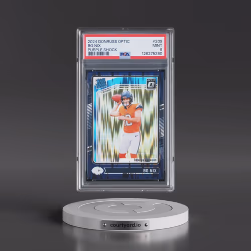 2024 Panini Donruss Optic #209 Bo Nix - Purple Shock (PSA 9 MINT)