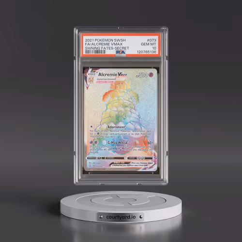 2021 Pokémon Sword & Shield Shining Fates #073 Alcremie Vmax - Full Art Secret (PSA 10 GEM MINT)