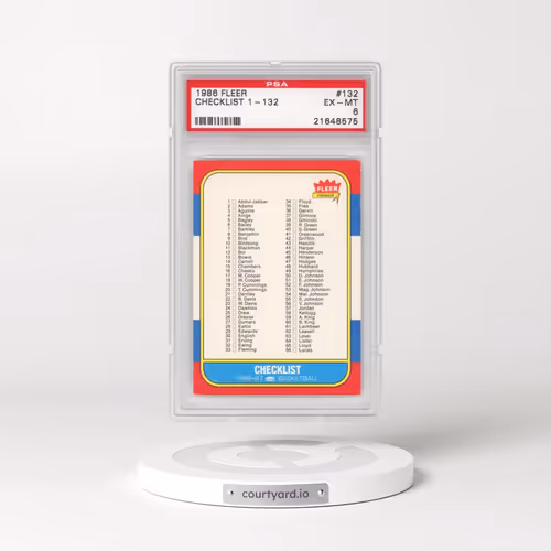 1986 Fleer #132 Checklist 1-132 (PSA 6 EX-MT)