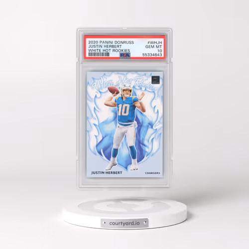 2020 Panini Donruss White Hot Rookies #WHJH Justin Herbert (PSA 10 GEM MINT)