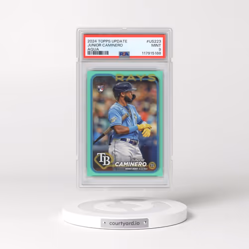 2024 Topps Update #US223 Junior Caminero - Aqua (PSA 9 MINT)