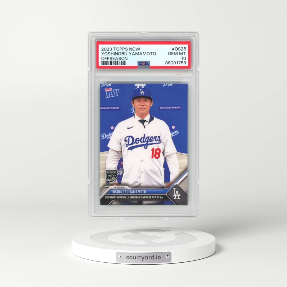 2023 Topps Now Offseason #OS25 Yoshinobu Yamamoto (PSA 10