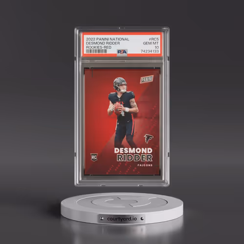 2022 Panini National Rookies #RC5 Desmond Ridder - Red (PSA 10 GEM MINT)
