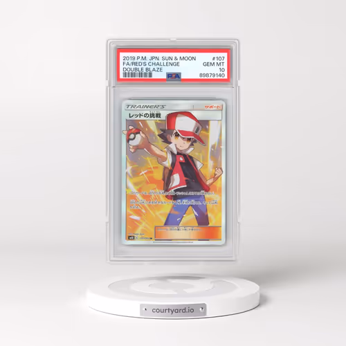 2019 Pokémon Sun & Moon Double Blaze #107 Red's Challenge - Full Art (PSA 10 GEM MINT)