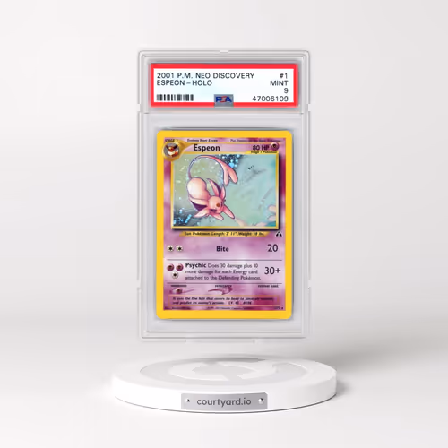 2001 Pokémon Neo Discovery #1 Espeon - Holo (PSA 9 MINT)