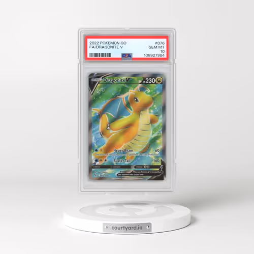 2022 Pokémon Go #076 Dragonite V - Holo Full Art (PSA 10 GEM MINT)
