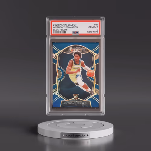 2020 Panini Select #61 Anthony Edwards - Blue Prizm (PSA 10 GEM MINT)