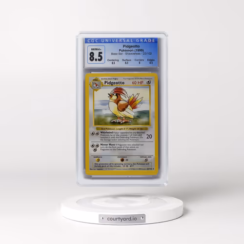 1999 Base Set #22/102 Pidgeotto - Shadowless Shadowless (CGC 8.5 NM-MT+)