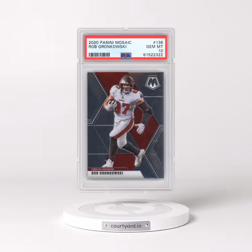 2020 Panini Mosaic #136 Rob Gronkowski (PSA 10 GEM MINT)