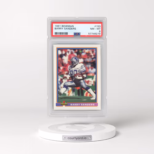 1991 Bowman #153 Barry Sanders (PSA 8 NM-MT)