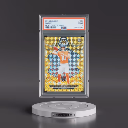 2024 Panini Mosaic #312 Bo Nix - Reactive Yellow (PSA 9 MINT)