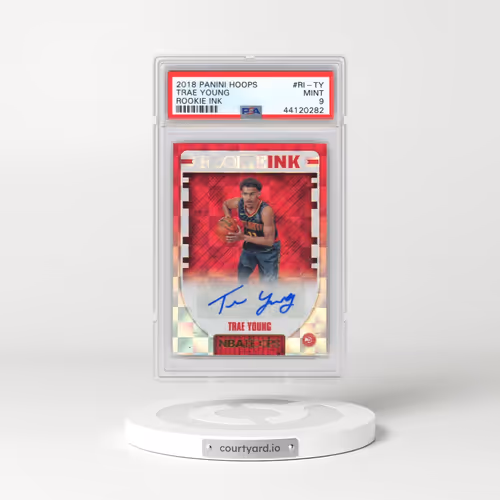 2018 Panini Hoops Rookie Ink #RI-TY Trae Young (PSA 9 MINT)