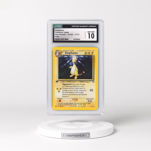 2000 Neo Genesis #1 Ampharos - 1st Edition Holo (CGC 10 GEM MINT)
