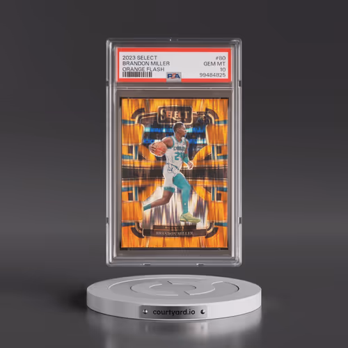 2023 Panini Select #80 Brandon Miller - Orange Flash (PSA 10 GEM MINT)