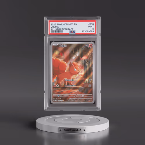 2025 Pokémon Meg EN-Mega Evolution #138 Vulpix - Illustration Rare (PSA 9 MINT)