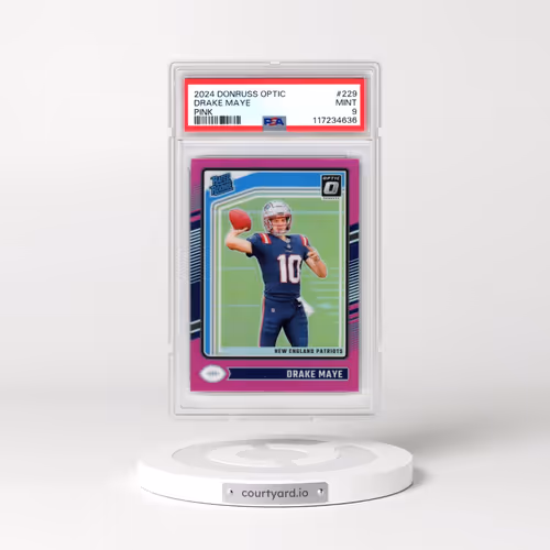 2024 Panini Donruss Optic #229 Drake Maye - Pink (PSA 9 MINT)