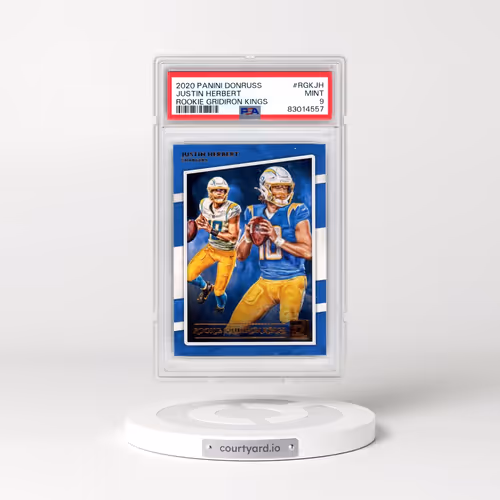 2020 Panini Donruss Gridiron Kings #RGKJH Justin Herbert - Rookie (PSA 9 MINT)