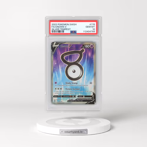 2022 Pokémon Sword & Shield Silver Tempest #176 Unown V - Holo Full Art (PSA 10 GEM MINT)
