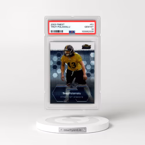 2003 Finest #61 Troy Polamalu (PSA 10 GEM MINT)