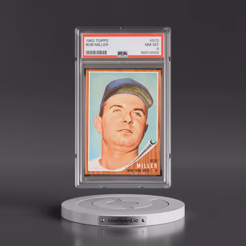 1962 Topps #572 Bob Miller (PSA 8 NM-MT)