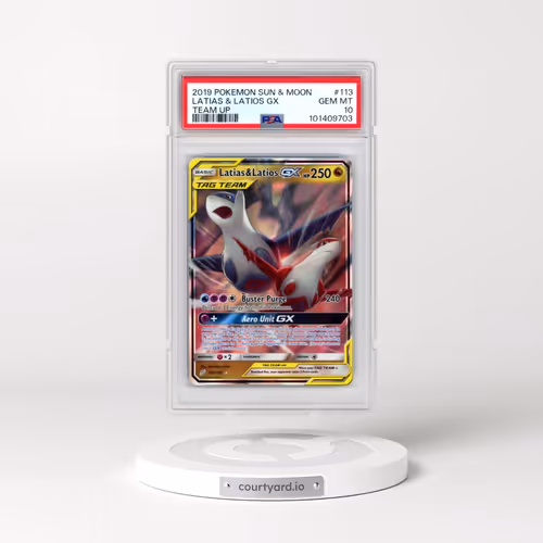 2019 Pokémon Sun & Moon Team Up #113 Latias & Latios GX - Holo (PSA 10 GEM MINT)