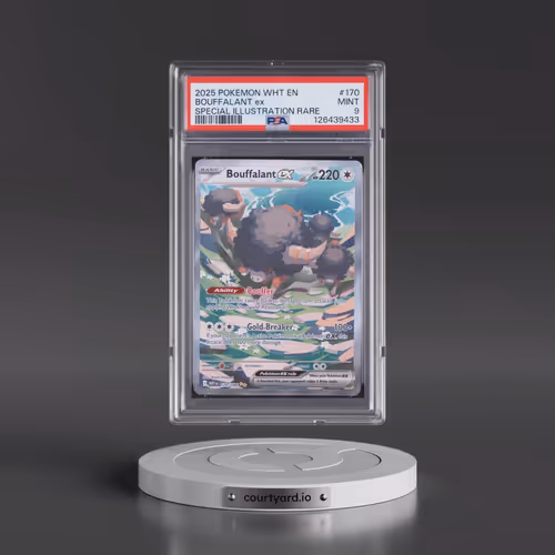 2025 Pokémon Wht EN-White Flare #170 Bouffalant EX - Holo Special Illustration Rare (PSA 9 MINT)