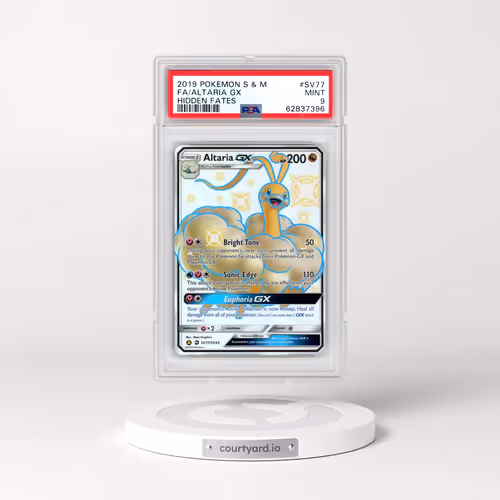 2019 Pokémon Sun & Moon Hidden Fates #SV77 Altaria GX - Holo Full Art (PSA 9 MINT)