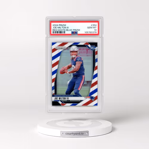 2024 Panini Prizm #354 Joe Milton III - Red/White/Blue Prizm (PSA 10 GEM MINT)