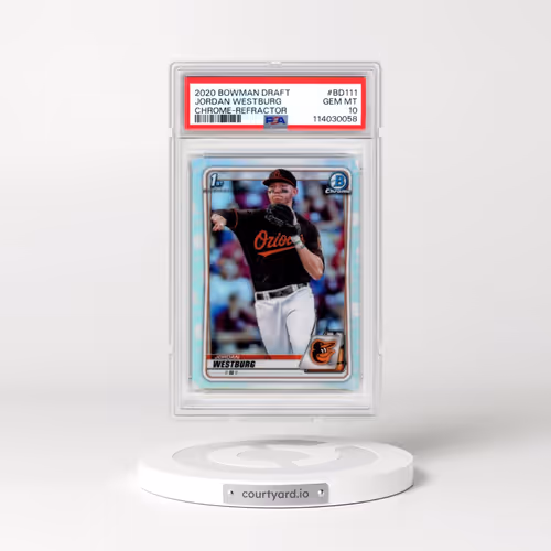 2020 Bowman Draft #BD111 Jordan Westburg - Chrome-Refractor (PSA 10 GEM MINT)