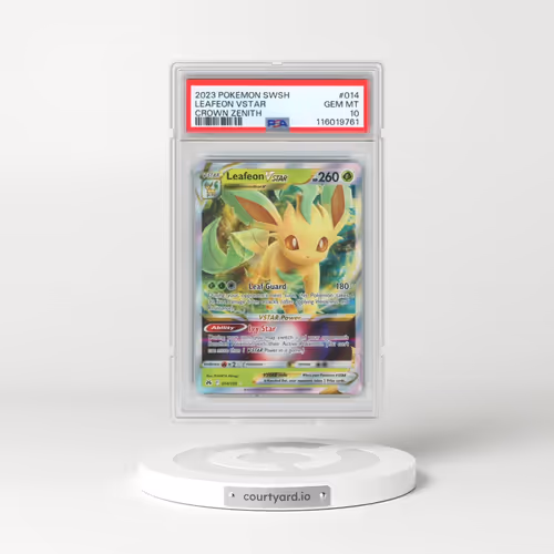2023 Pokémon Sword and Shield Crown Zenith #014 Leafeon Vstar (PSA 10 GEM MINT)