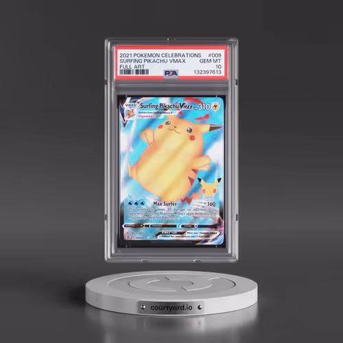 2021 Pokémon Celebrations #009 Surfing Pikachu Vmax - Full Art (PSA 10 GEM MINT)