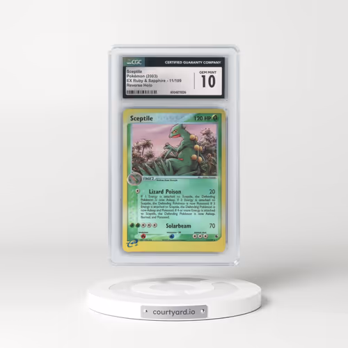 2003 EX Ruby & Sapphire (2003 Copyright, w/ "e" Symbol) #11/109 Sceptile - Reverse Holo (CGC 10 GEM MINT)